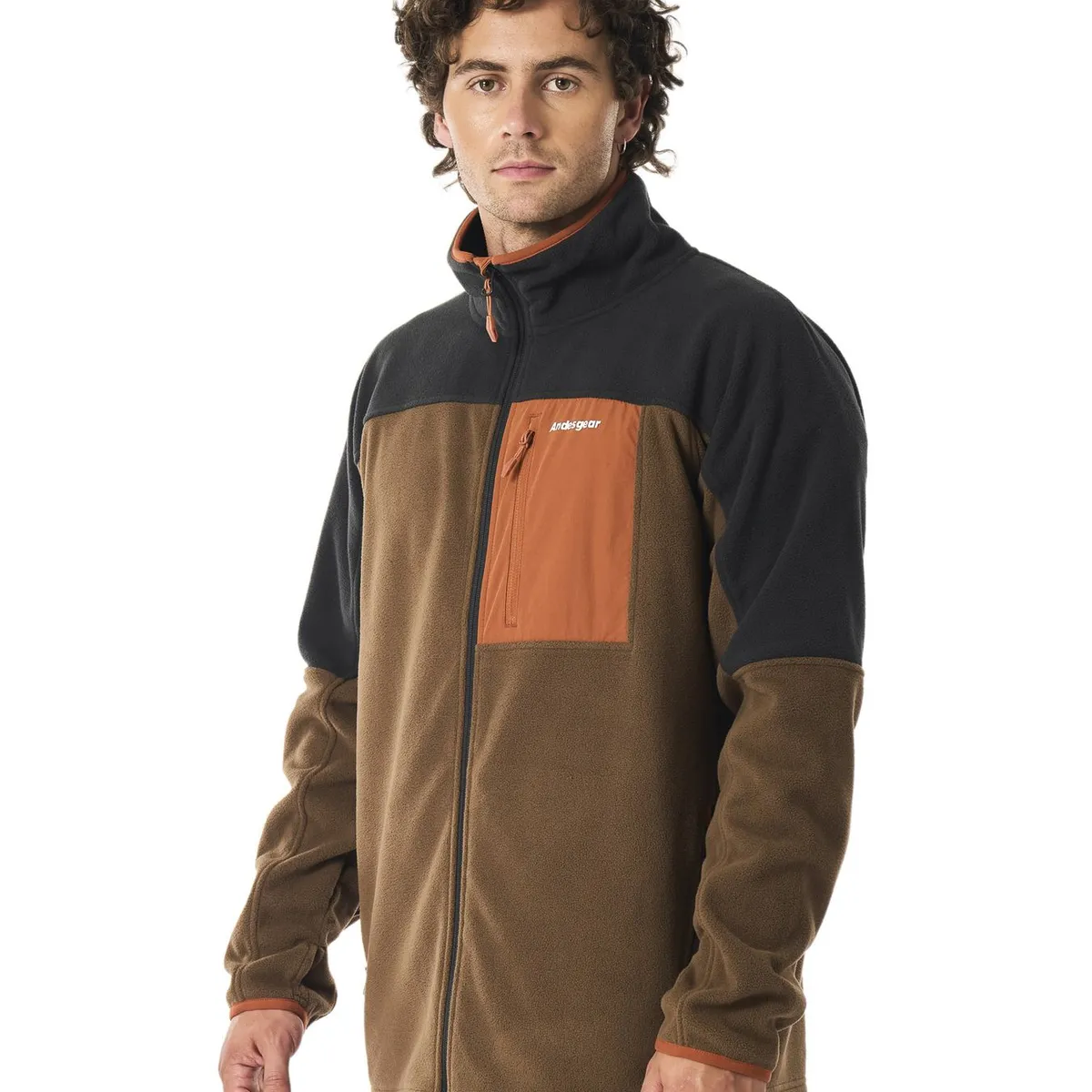 ANDESGEAR - Polar Hombre Andesgear New Maihue Fullzip Marrón