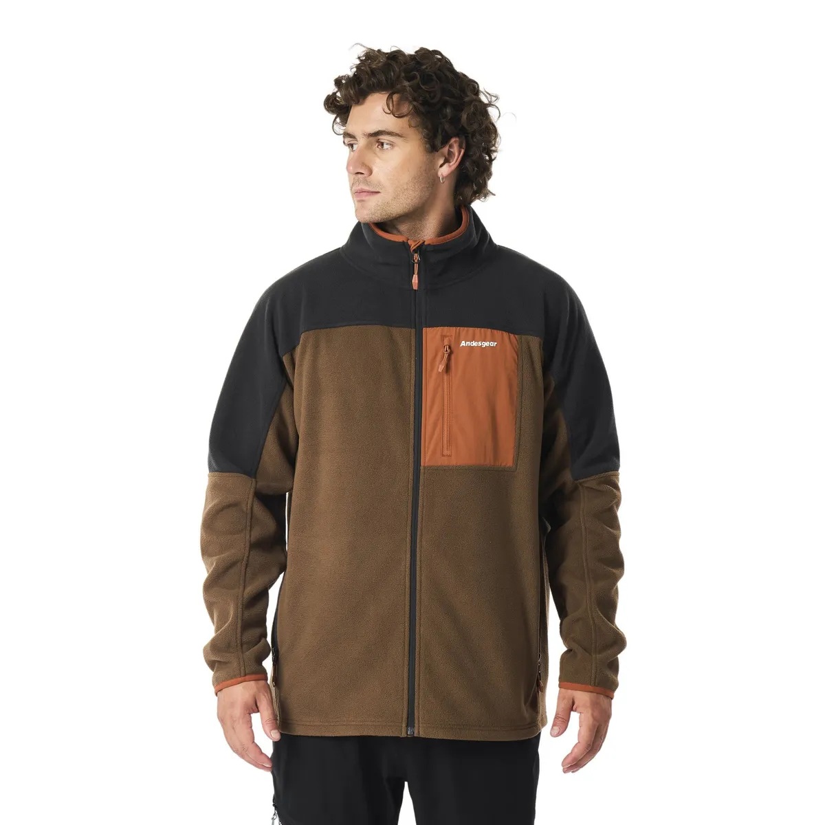 ANDESGEAR - Polar Hombre Andesgear New Maihue Fullzip Marrón