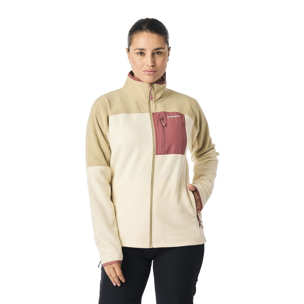 ANDESGEAR - Polar Mujer New Maihue Fullzip Marrón Andesgear