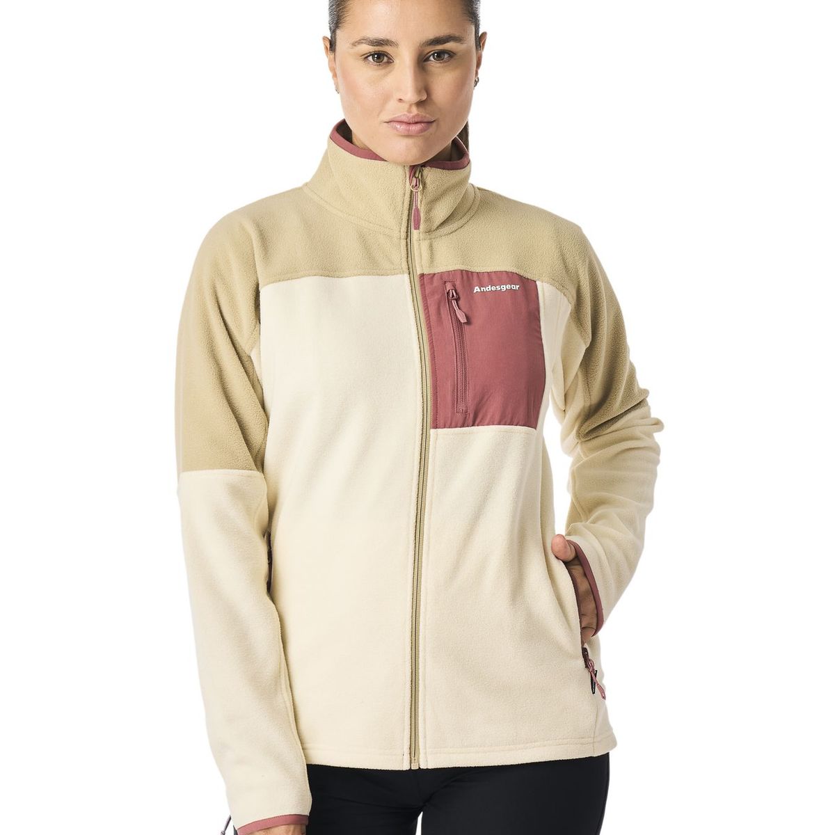 ANDESGEAR - Polar Mujer Andesgear New Maihue Fullzip Marrón