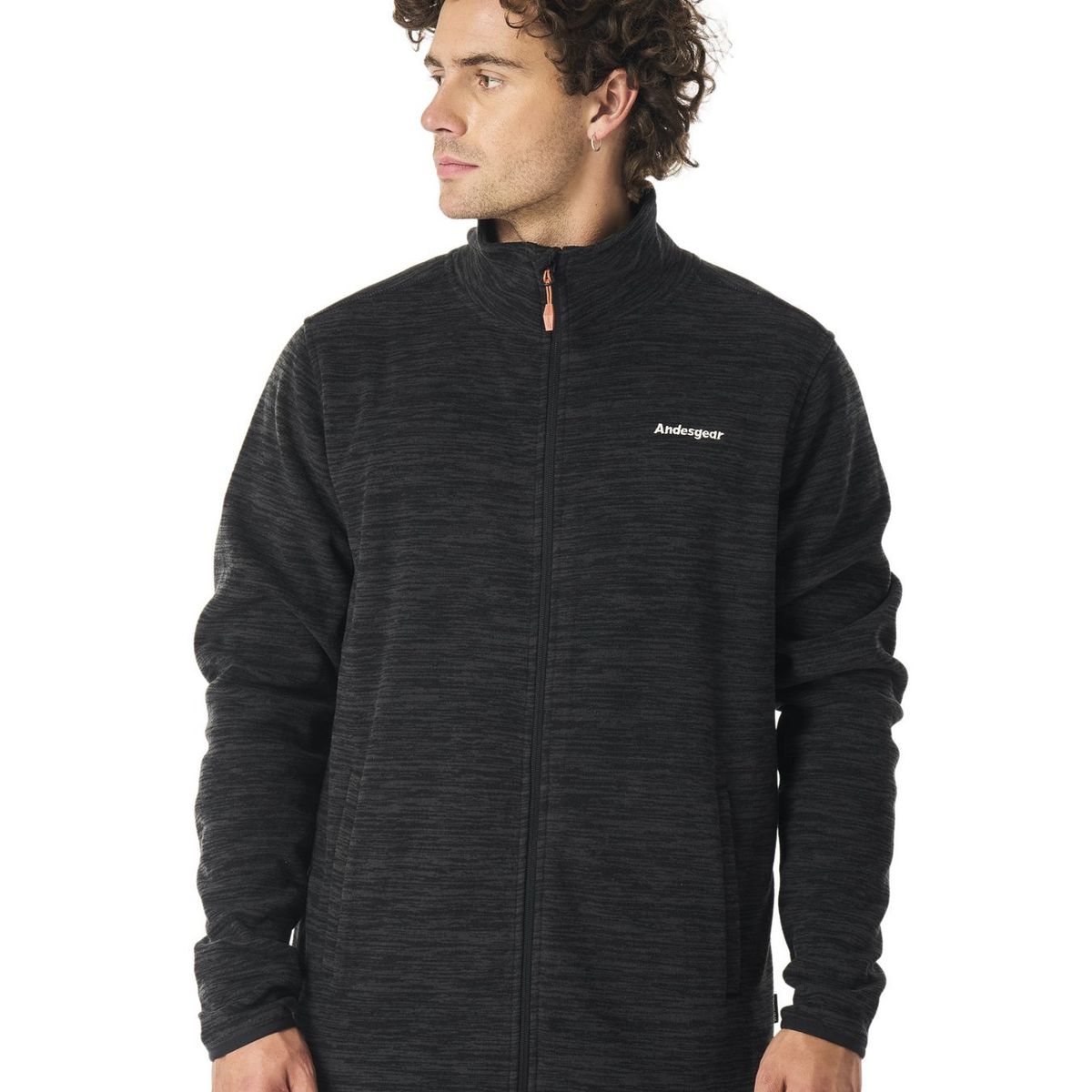 ANDESGEAR - Polar Hombre Andesgear Maihue Fullzip Negro