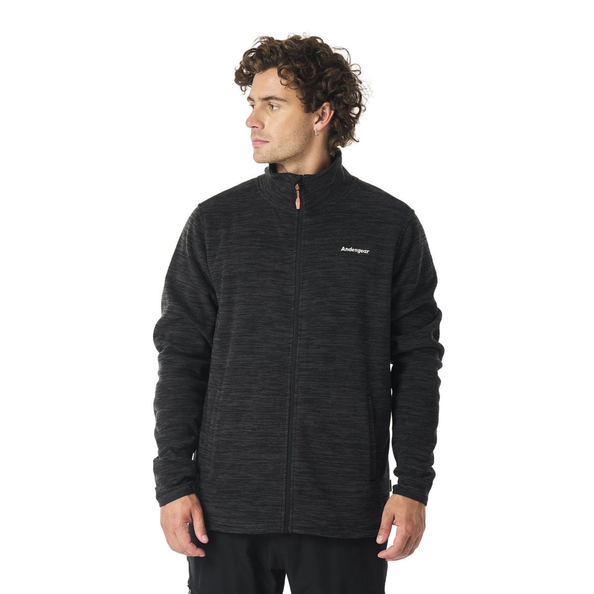 ANDESGEAR - Polar Hombre Andesgear Maihue Fullzip Negro