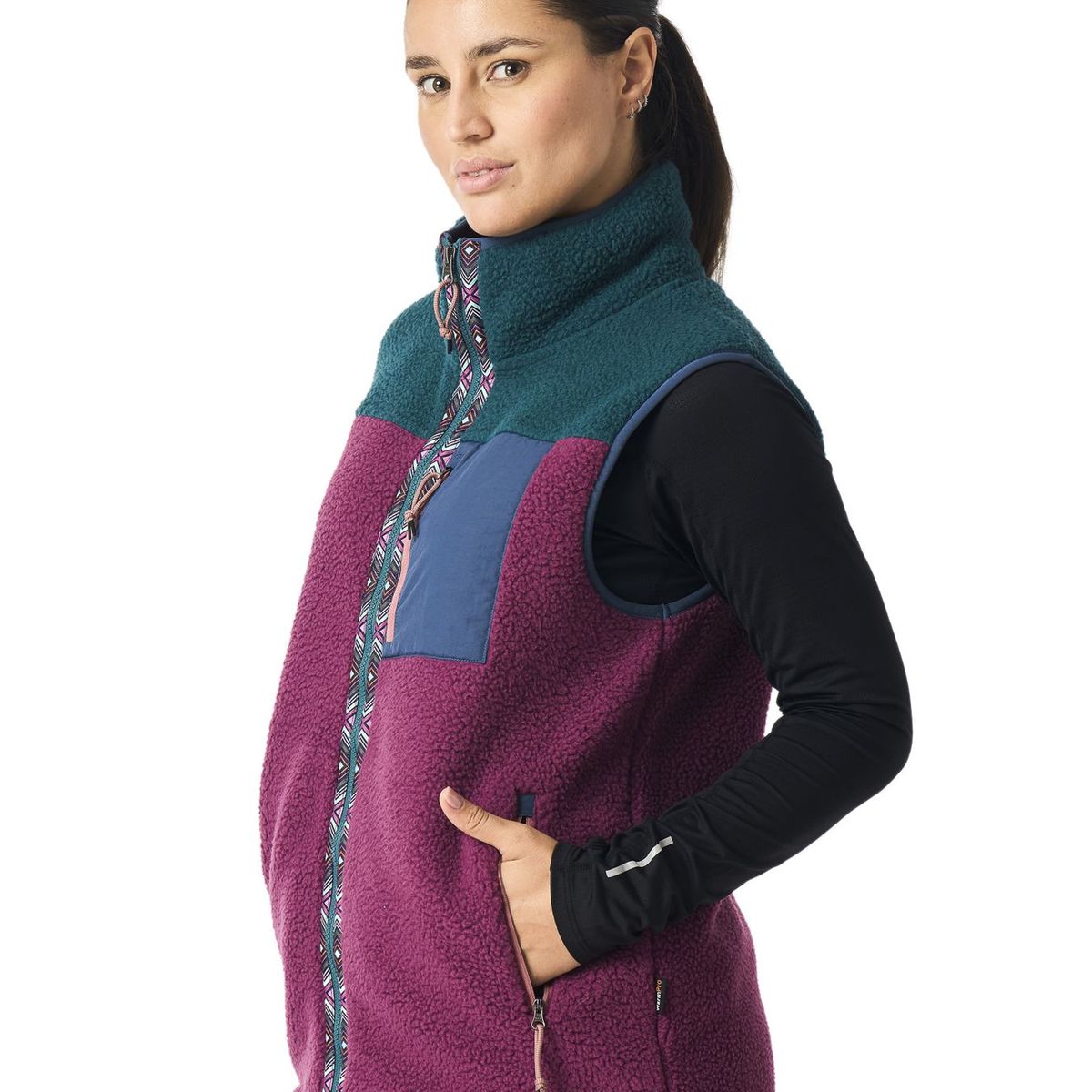 ANDESGEAR - Polar Mujer Nahuelbuta Vest Rojo Andesgear