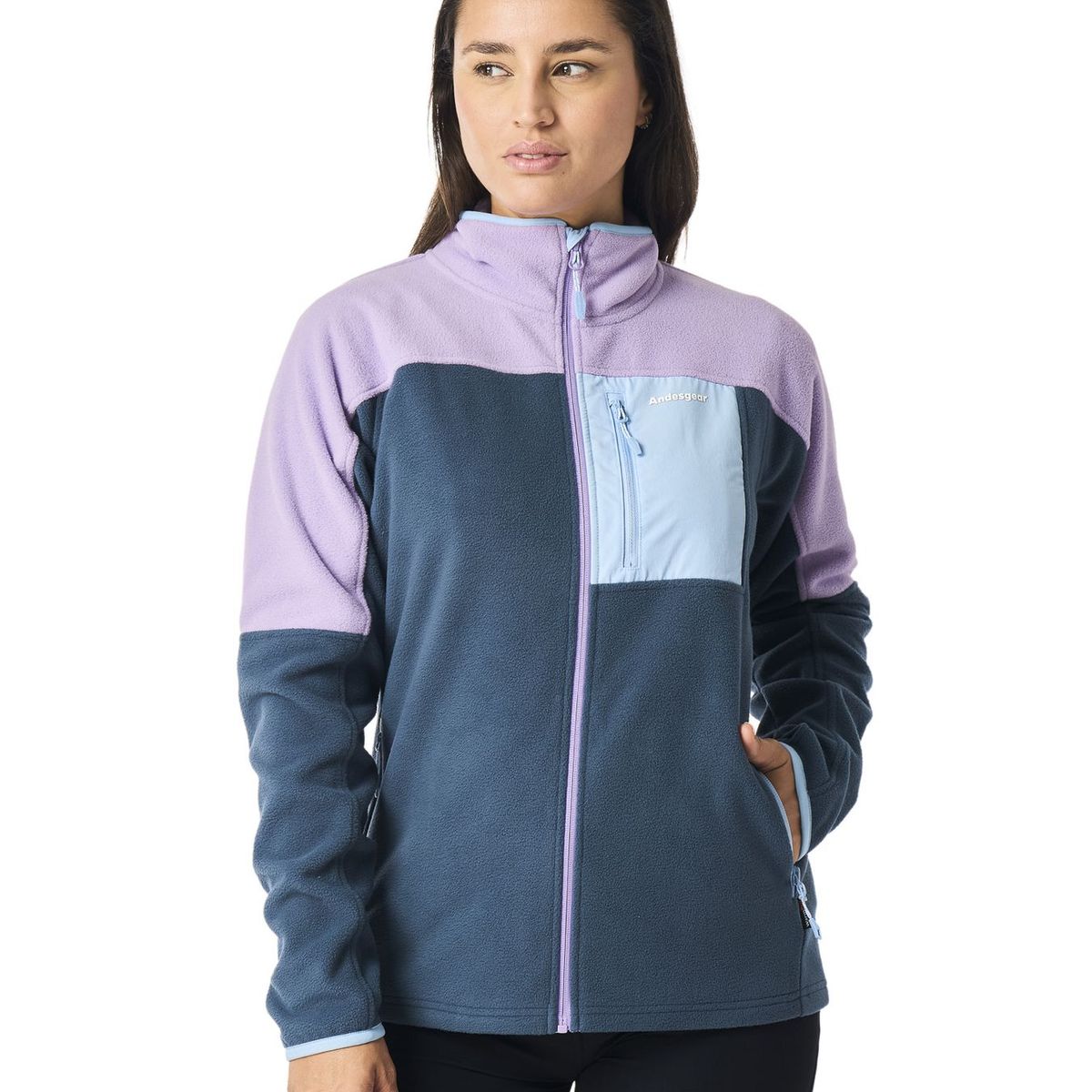 ANDESGEAR - Polar Mujer New Maihue Fullzip Azul Andesgear