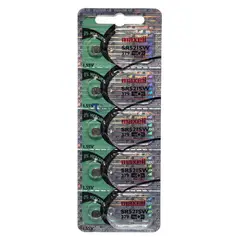 MAXELL - Pack 5 Pilas SR521SW (379) 1.55v Tipo Botón Holograma