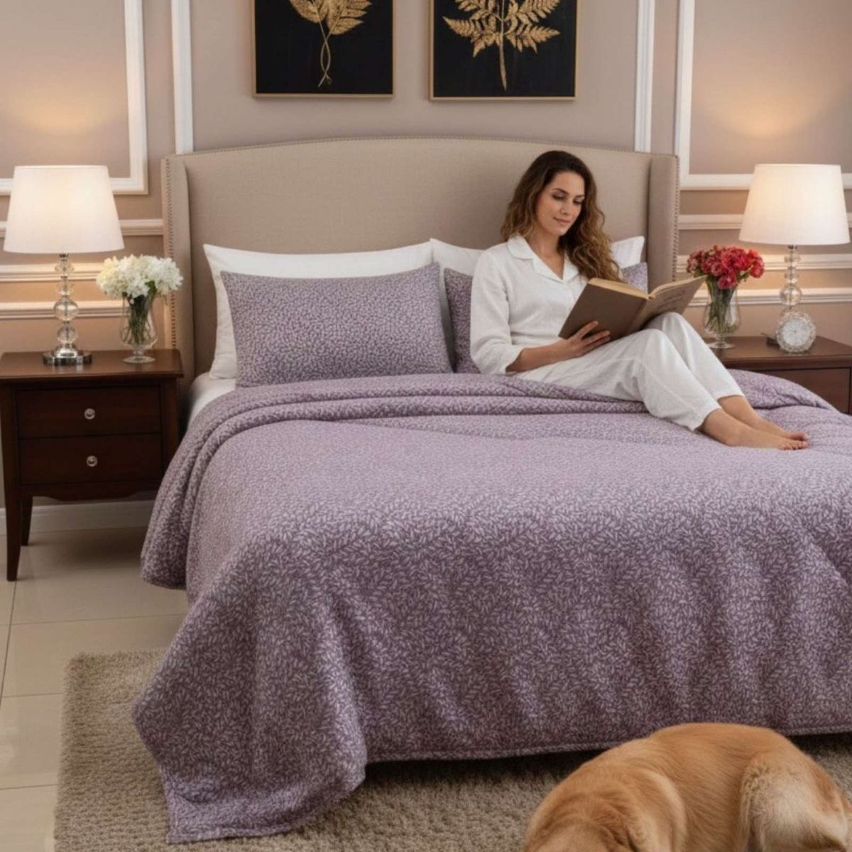 GENERICO - Cubrecama nórdico Delgado Colección Confort Familiar 2 Plazas