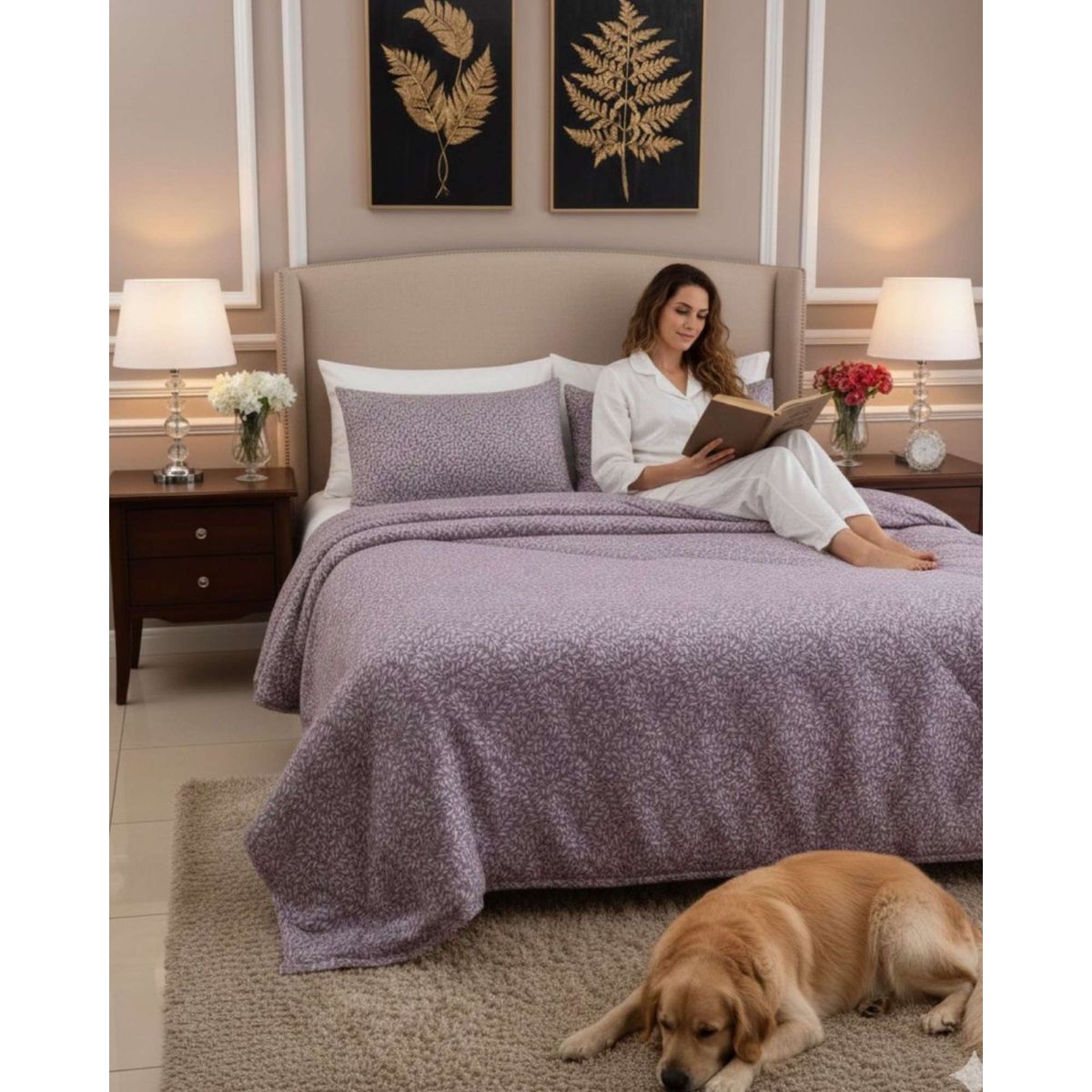 GENERICO - Cubrecama nórdico Delgado Colección Confort Familiar 2 Plazas