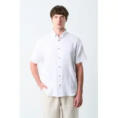 VELEZ - Vélez Camisa Manga Corta Semi Fitted Hombre Sevilla Blanco