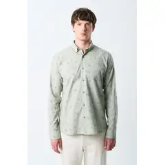 VELEZ - Vélez Camisa Manga Larga Semi Fitted Hombre Asiri Agua Marina