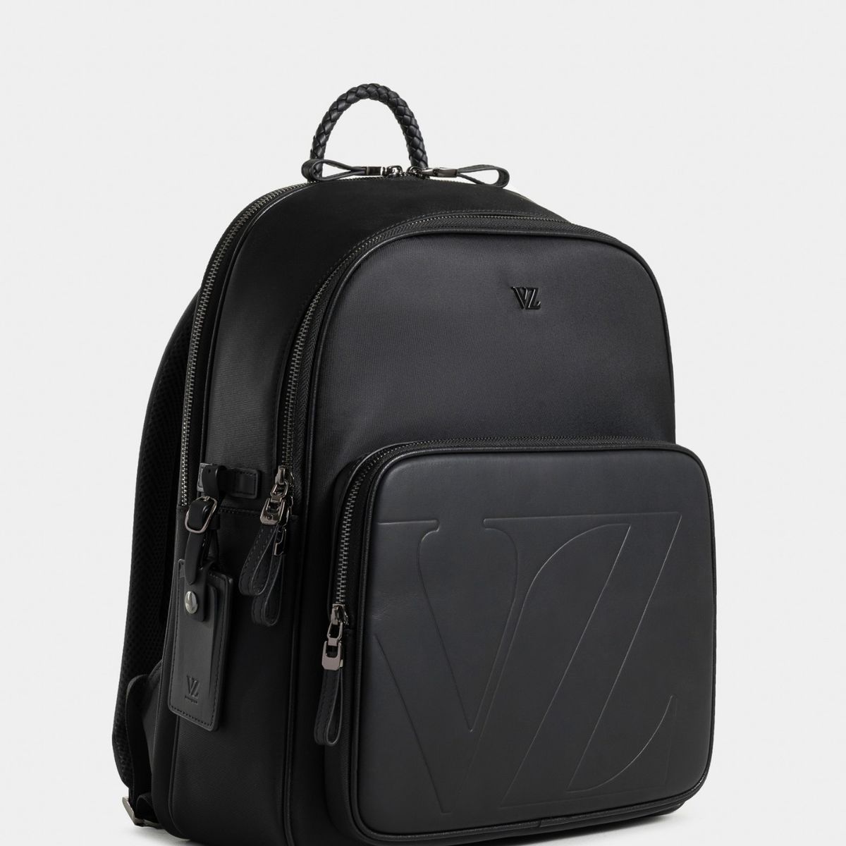 VELEZ - Vélez Mochila Legacy Cuero Y Nylon Mujer Tag Viaje Negro