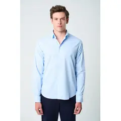 VELEZ - Vélez Camisa En Popelina Para Hombre Semifitted Azul Claro