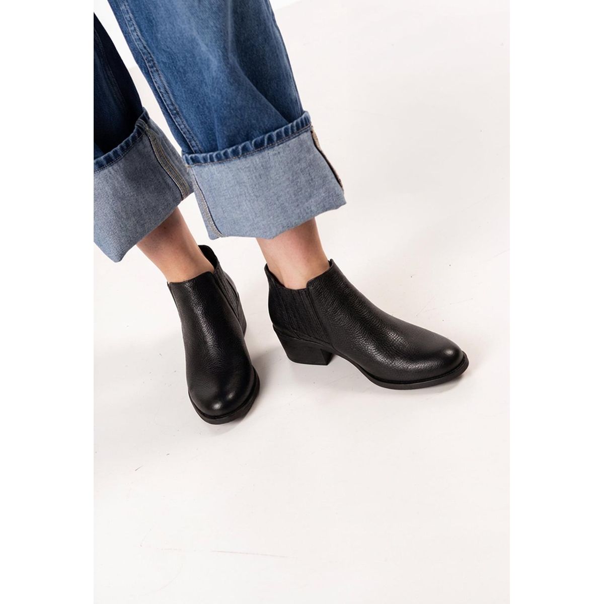 GIANI DAFIRENZE - Botin Cuero Mujer Pinda Negro