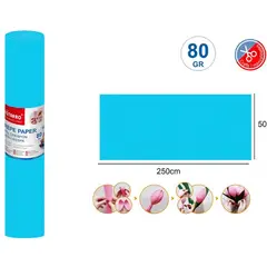 GENERICO - Papel Crepé Celeste 250x50cm 80Gr