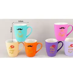 GENERICO - TAZA DE CERÁMICA 350ML COLORES SURTIDOS