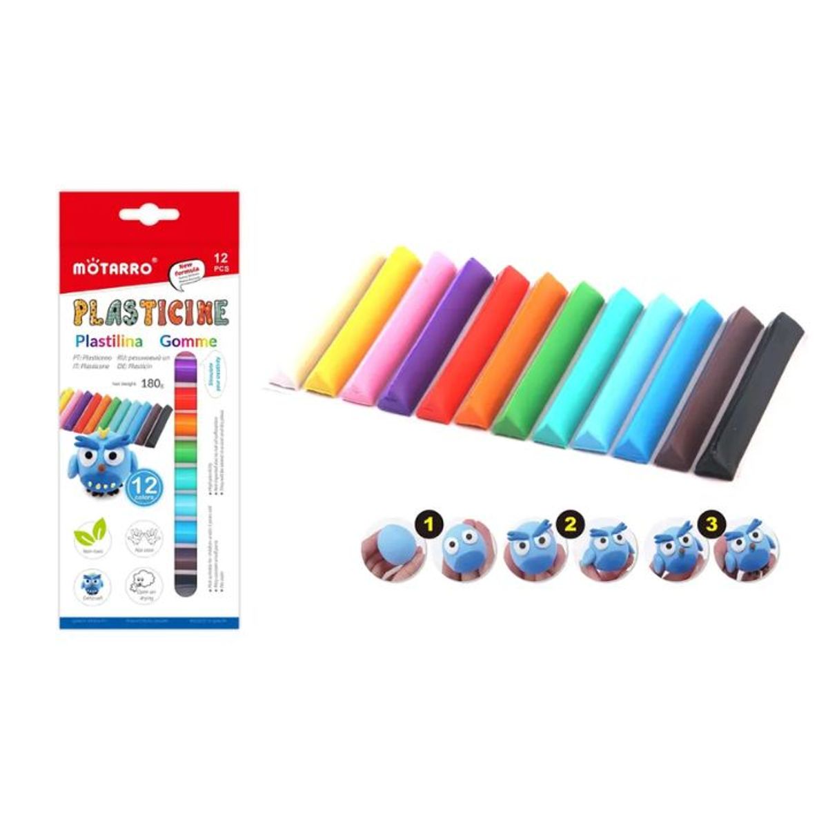 GENERICO - Plasticina 180G 12Pcs Colores