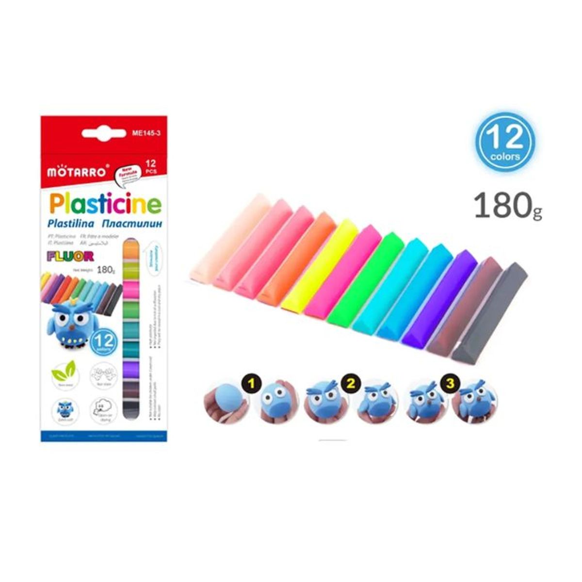 GENERICO - Plasticina 180G 12 Colores