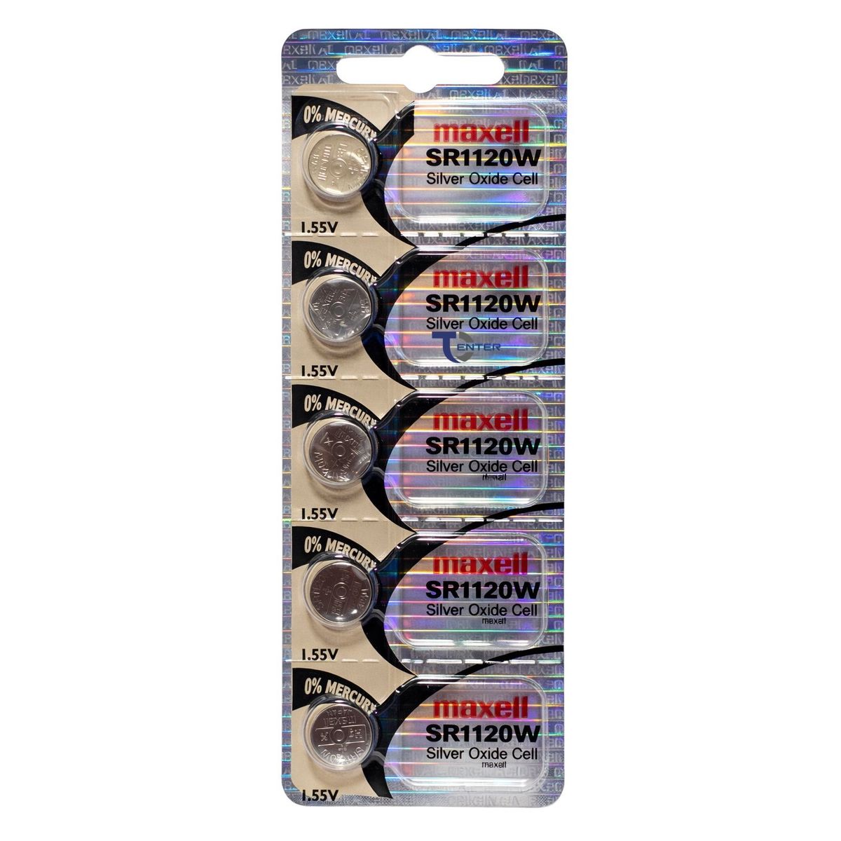 MAXELL - Pack 5 Pilas SR1120SW (391) 1.55v Maxell Tipo Botón Holograma