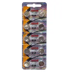 MAXELL - Pack 10 Pilas LR1130 (AG10) 1.5v Tipo Botón Holograma