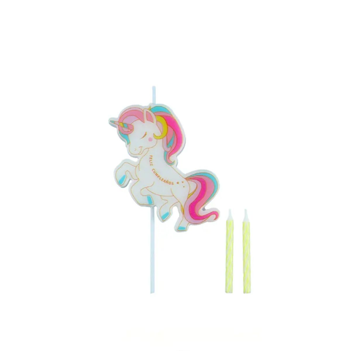 GENERICO - Vela Decorativa Unicornio 6,5 x 11 cm – Ideal para Cumpleaños