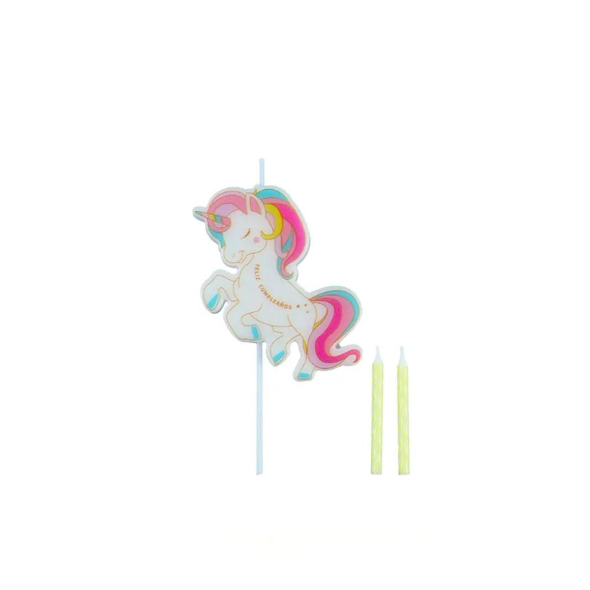 GENERICO - Vela Decorativa Unicornio 6,5 x 11 cm – Ideal para Cumpleaños