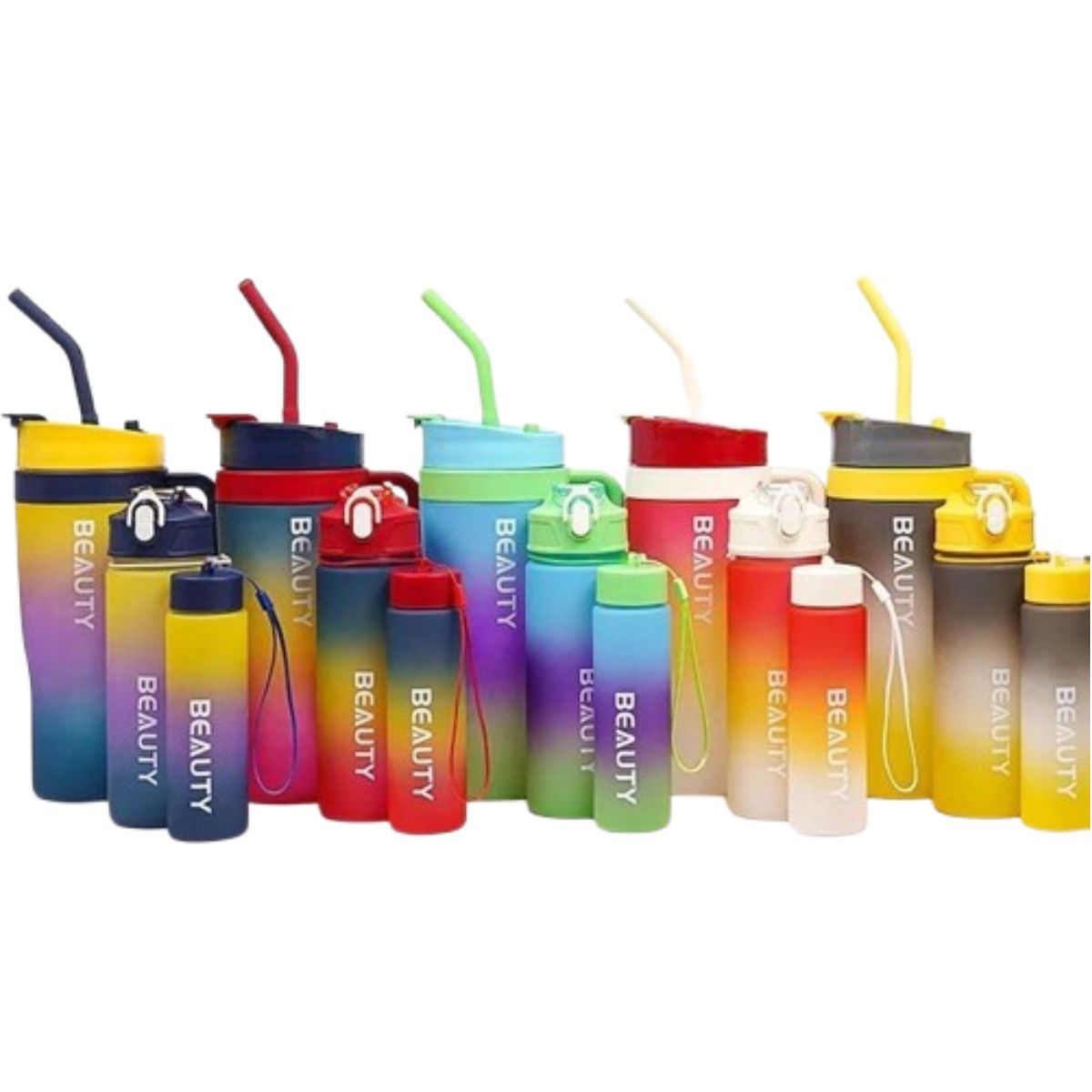 GENERICO - Set 3 Botellas Agua Deportiva Beaty