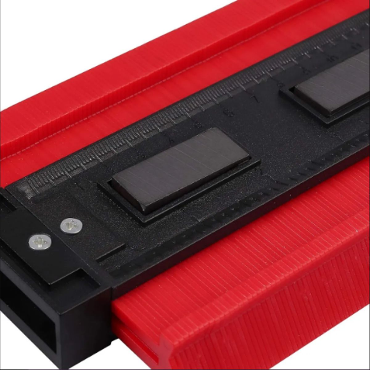 GENERICO - Medidor De Contorno Regla Duplicador De Perfil 15cm Rojo