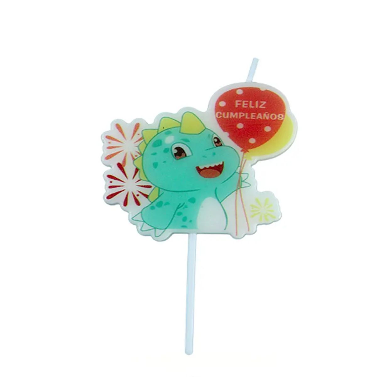 GENERICO - Vela Decorativa Dinosaurio 6 x 10,5 cm – Ideal para Cumpleaños