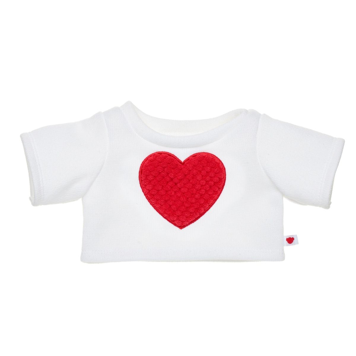 BUILD A BEAR - Polerón Sherpa Bco Corazón Rojo Build-A-Bear