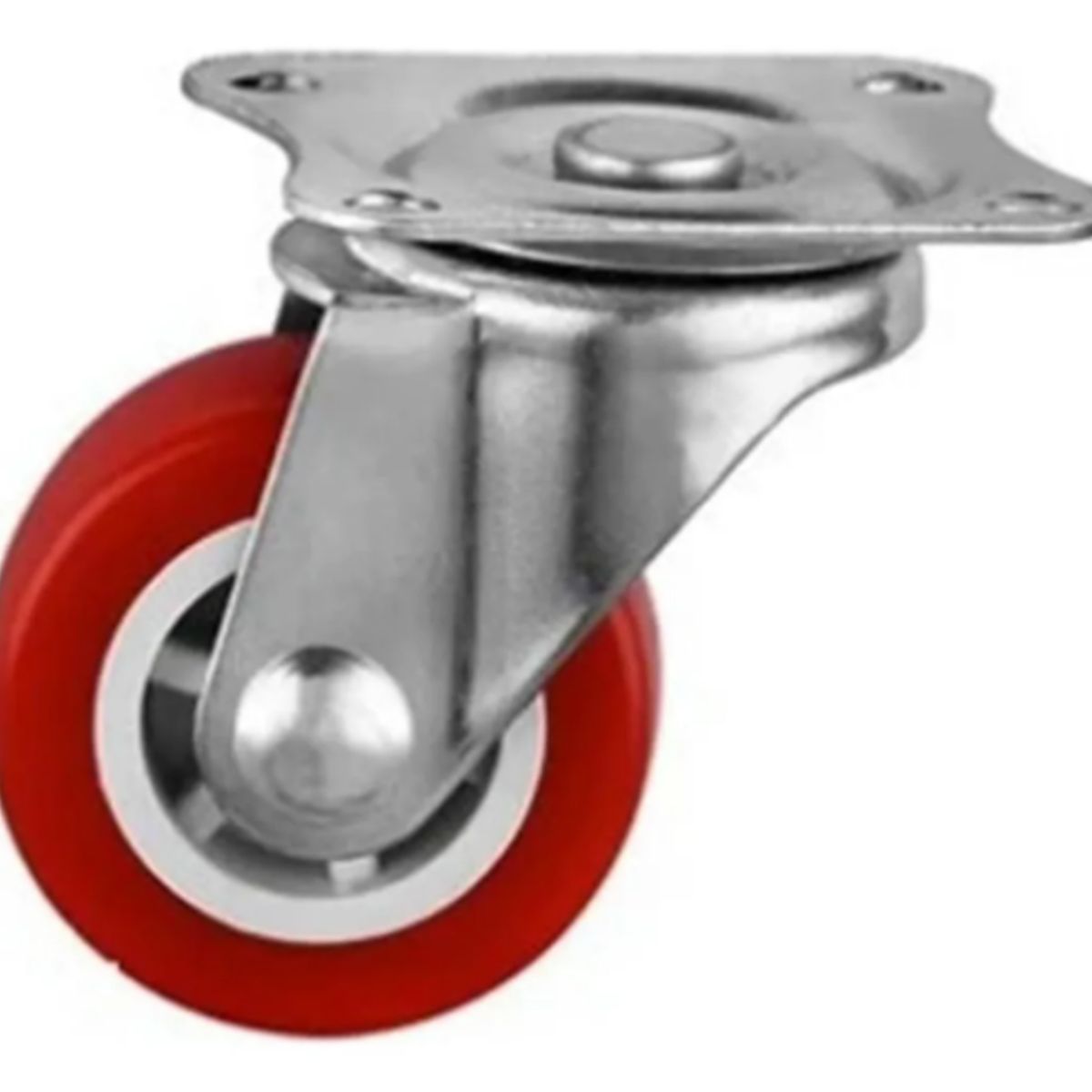 GENERICO - Ruedas Giratorias Multifuncionales Sillas Muebles Set X4 Rojo