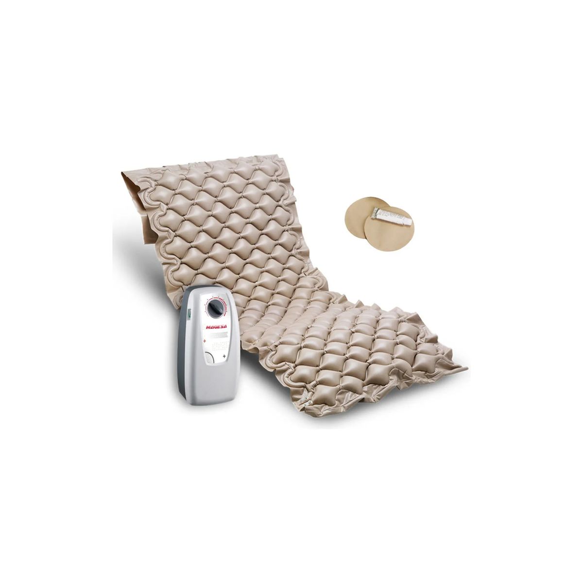 GENERICO - Colchón Antiescaras Con Motor Compresor Secuencial 130 Kg Color Beige
