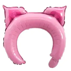 GENERICO - Globo cintillo de chancho rosa 1pcs 28x30cm