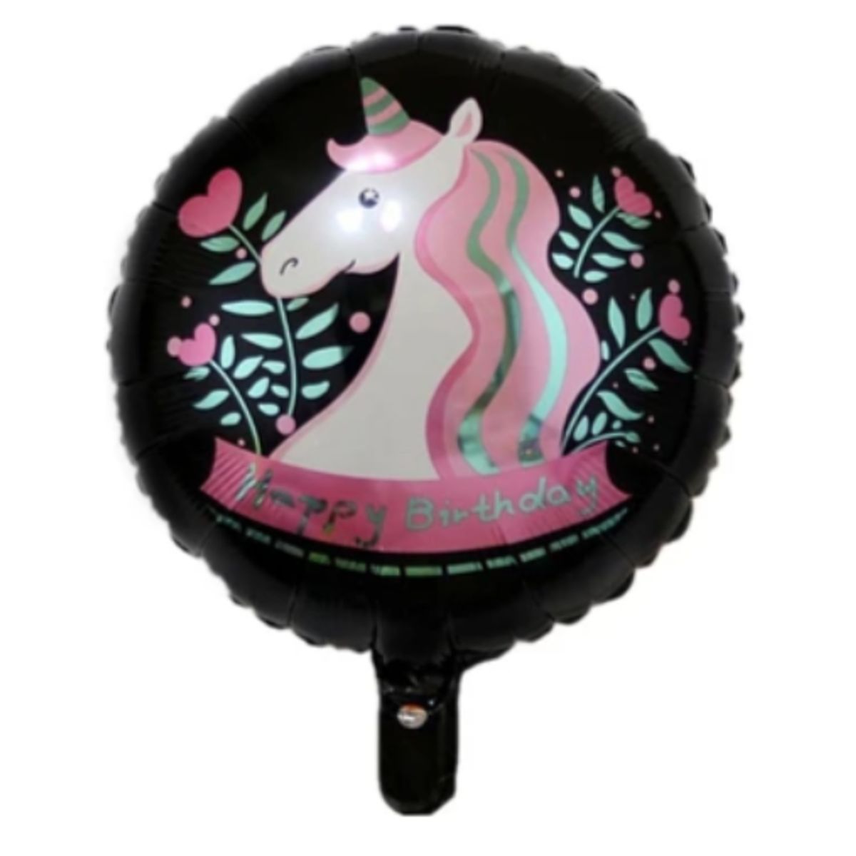 GENERICO - Globo metalico unicornio negro