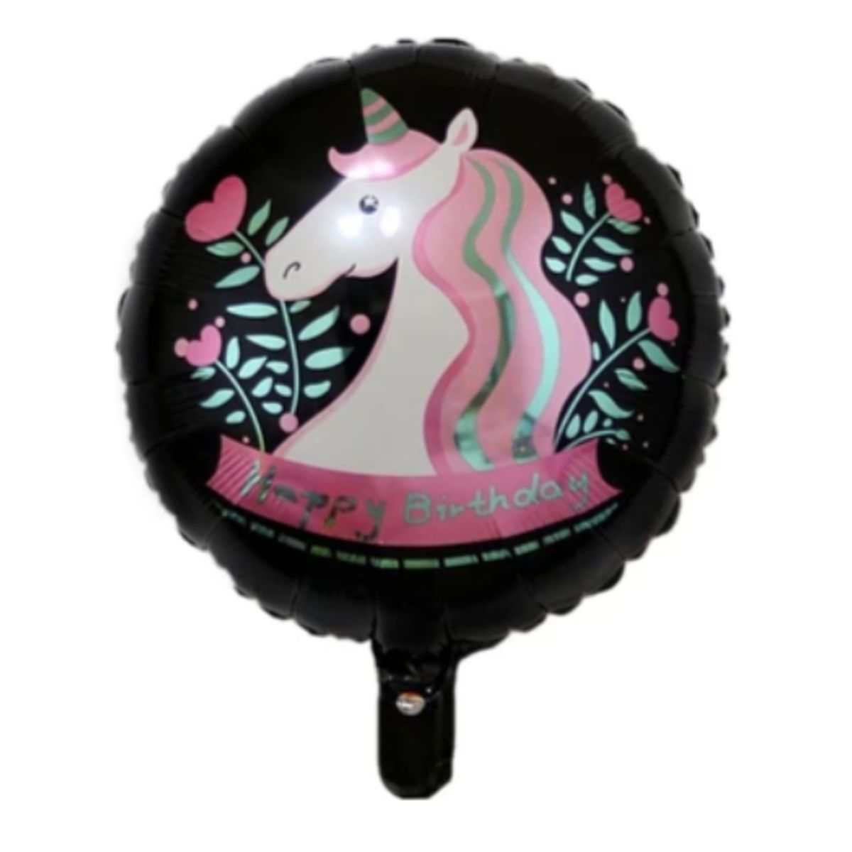 GENERICO - Globo metalico unicornio negro
