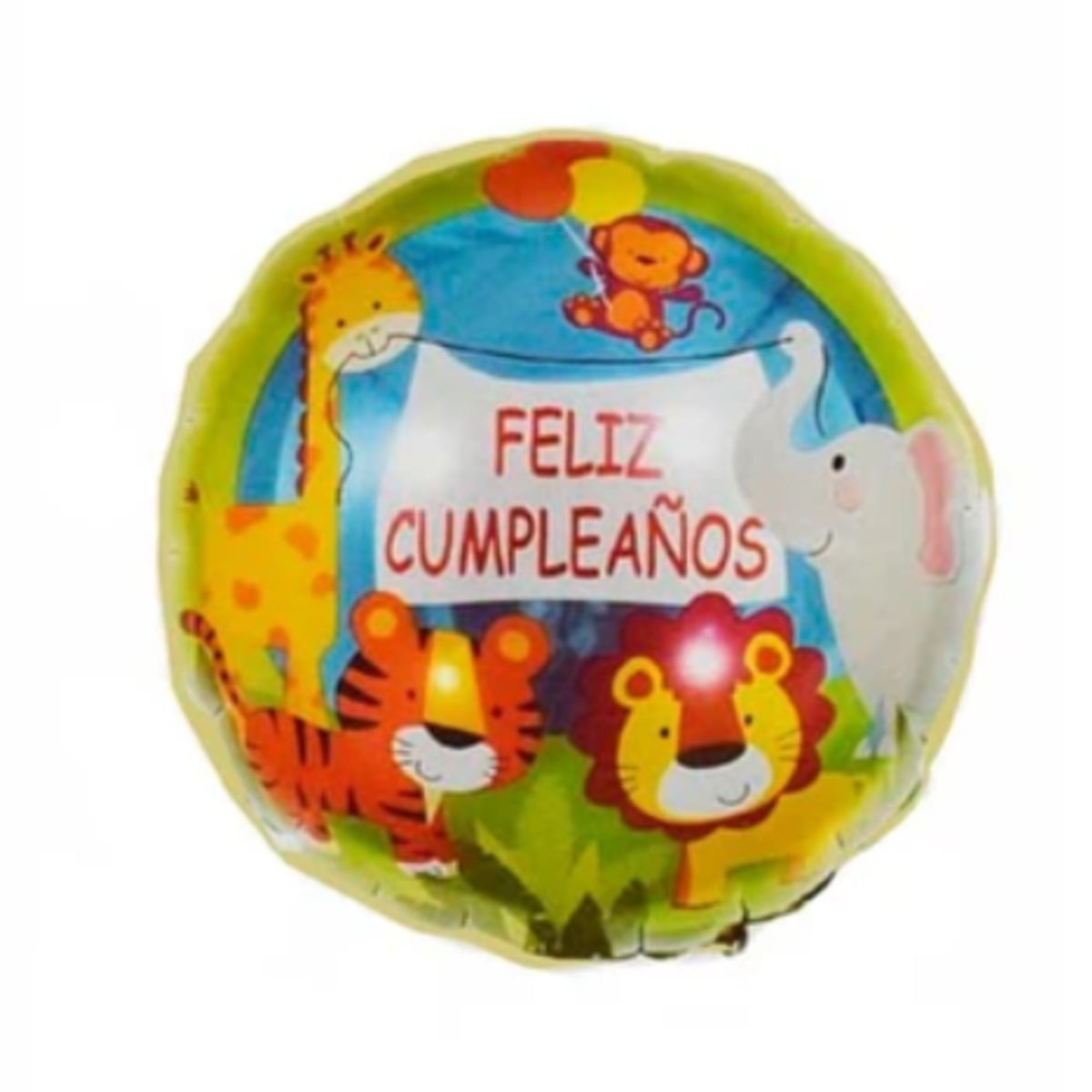 GENERICO - Globo redondo feliz cumpleaños animales 45cm
