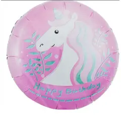 GENERICO - Globo metalico redondo unicornio 45cm
