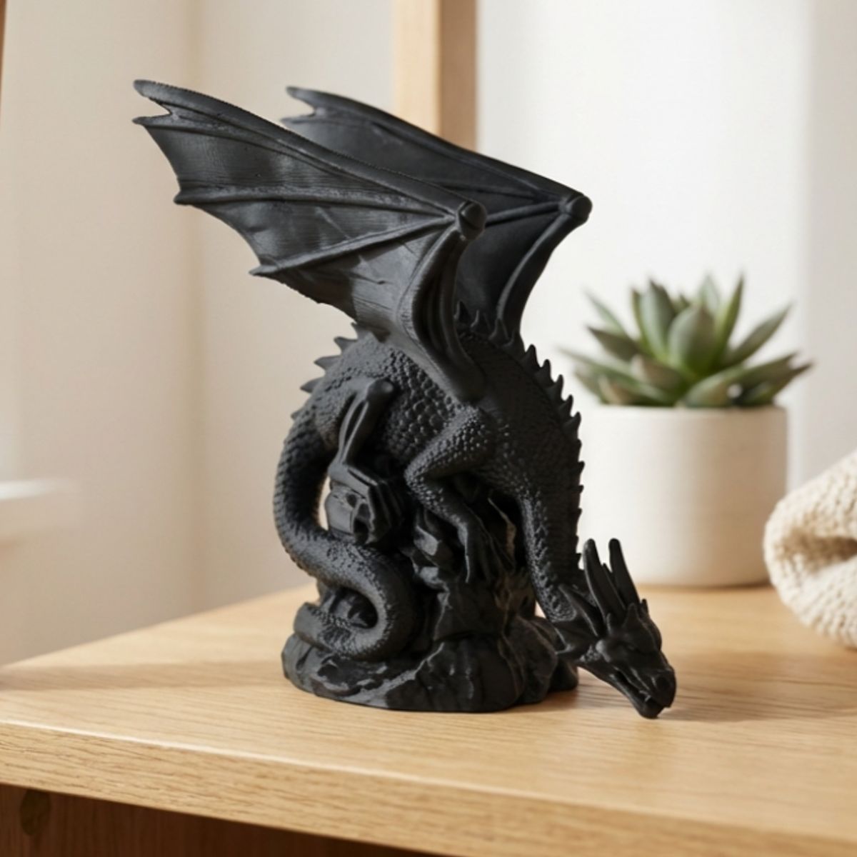 GENERICO - Escultura- Dragón Alado Fantástico