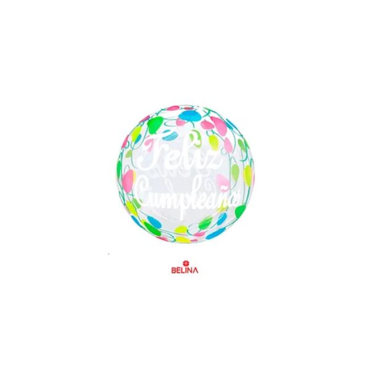 GENERICO - Globo burbuja feliz cumpleaños 60cm