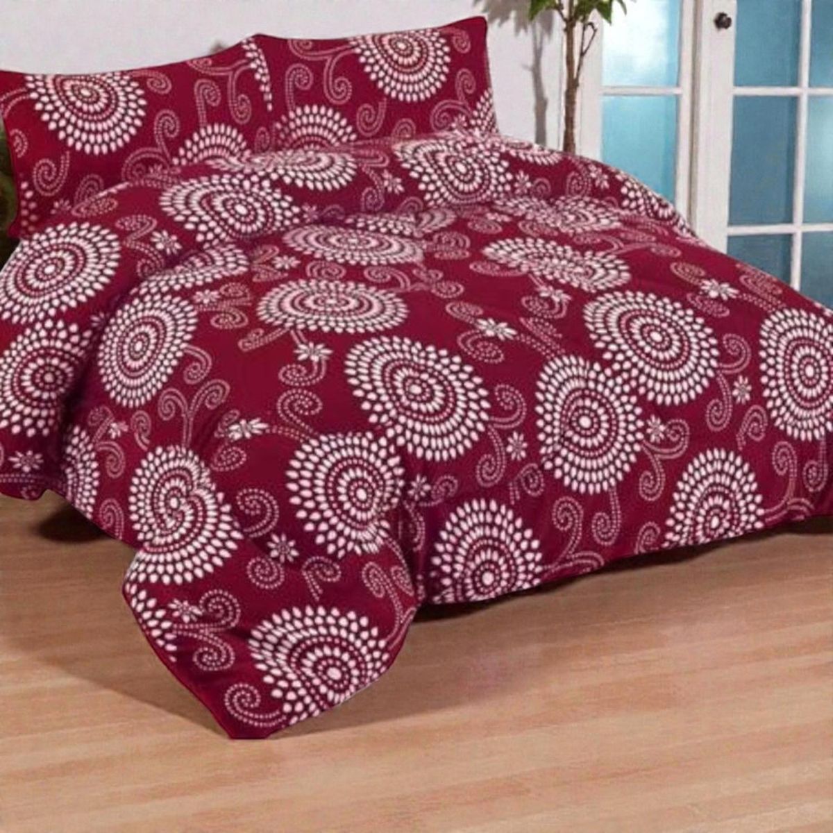 GENERICO - Cobertor De 2 Plazas Plush Liso Con Chiporro + 2 Fundas Almohada - Multicolor - 2 Plazas