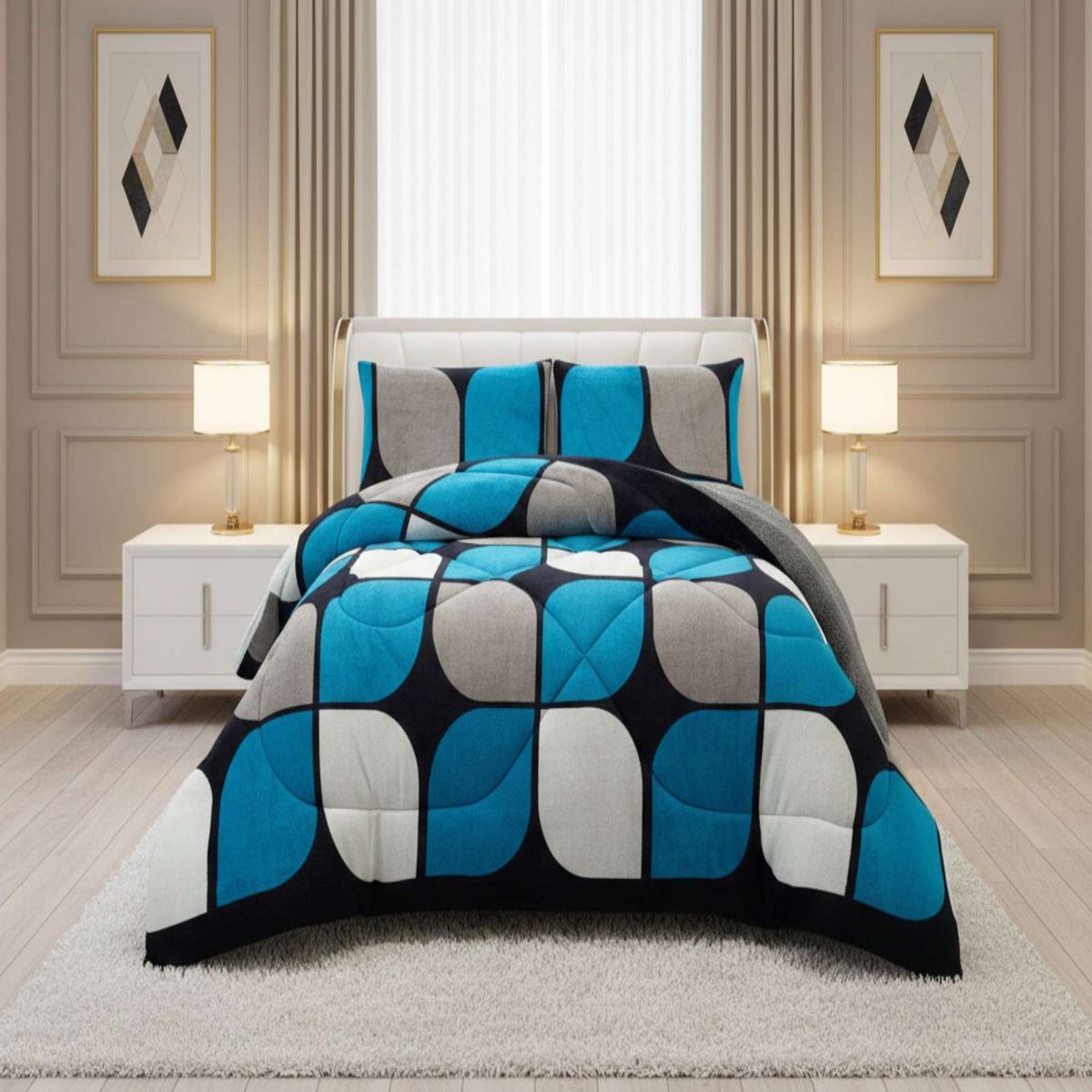 GENERICO - Cubrecama Plumón Chiporro Plaza y Media Extra Suave Térmico Premium