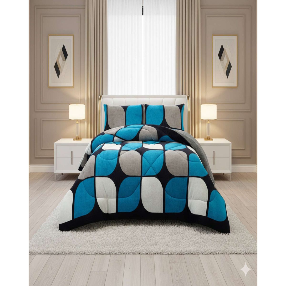 GENERICO - Cubrecama Plumón Chiporro Plaza y Media Extra Suave Térmico Premium