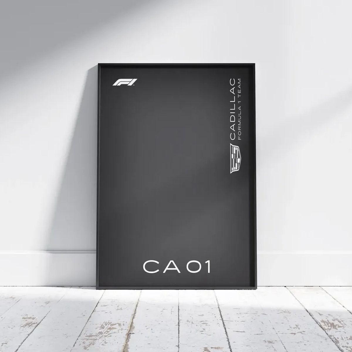 GENERICO - Cuadro Cadillac Ca01 F1 De Fórmula 1 + Marco Negro