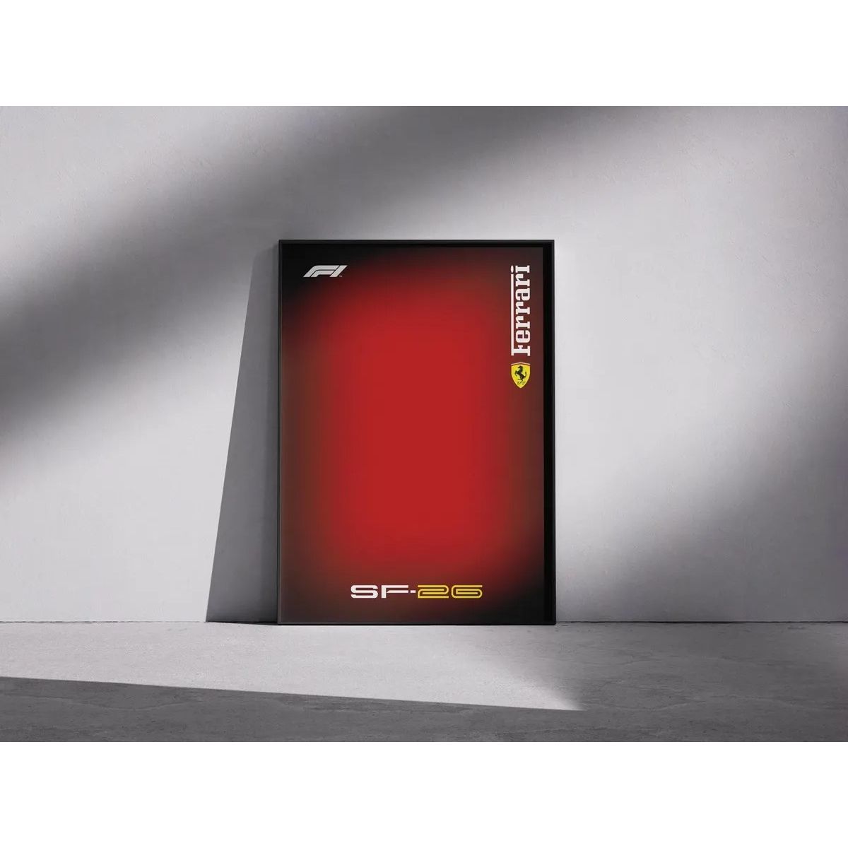 GENERICO - Cuadro Ferrari Sf-26 F1 De Fórmula 1 + Marco Negro