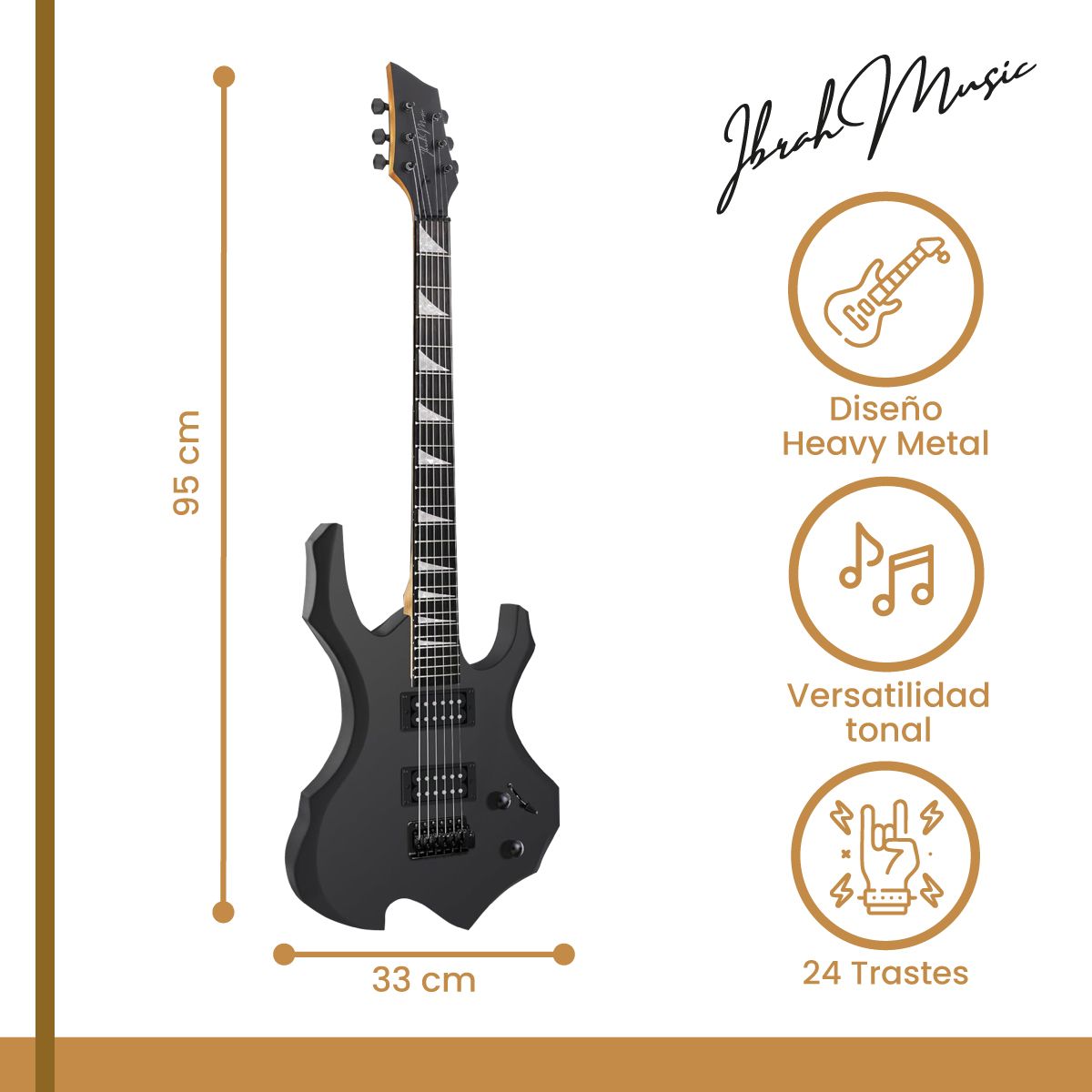 IBRAH - Guitarra Electrica BG 39" Ibrah Music + Amplificador 20 W