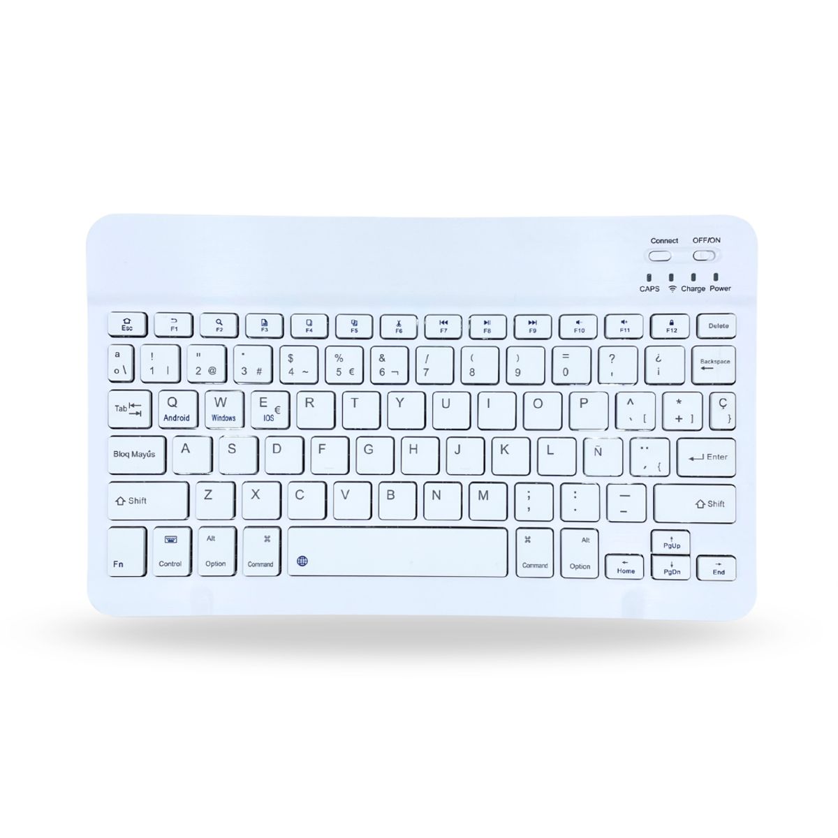 TECNOPALACE - Funda Con Teclado Blanco y Mouse Para Honor Pad 9 - letra Ñ