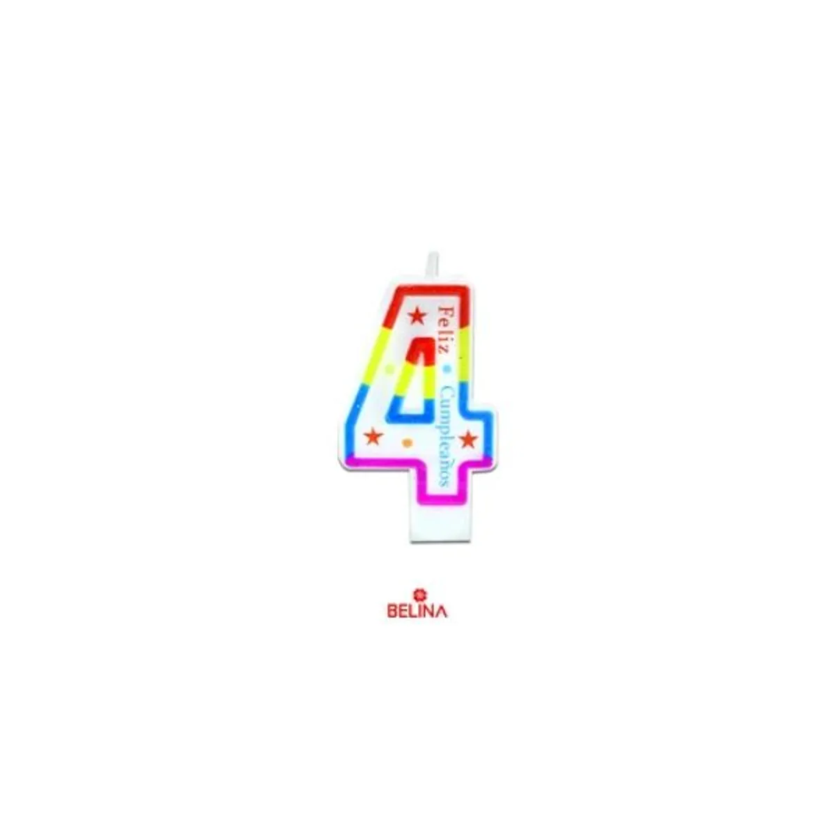 GENERICO - Vela de Cumpleaños Multicolor 4