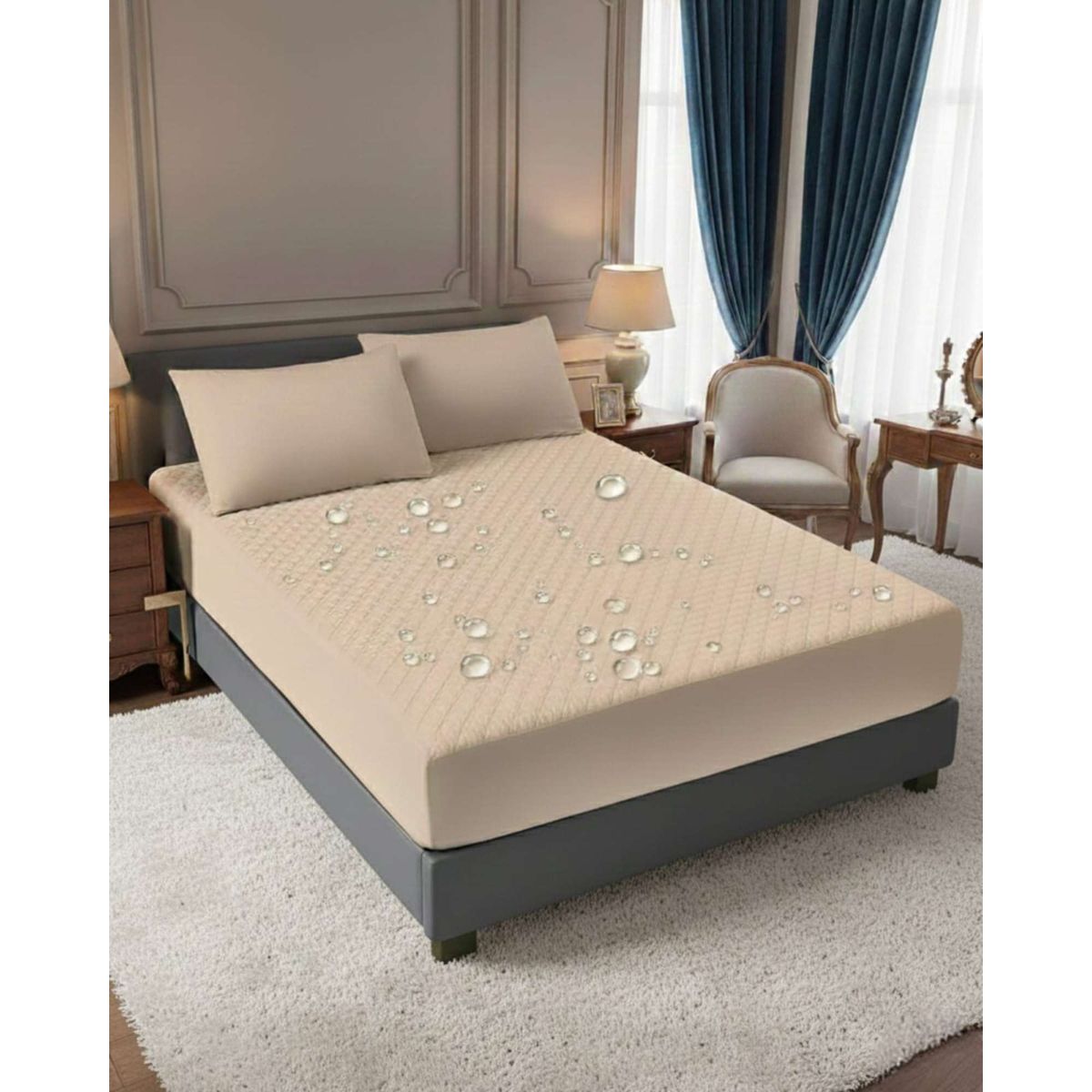 GENERICO - Cubrecolchón Impermeable Super King Protección Total y Máximo Confort