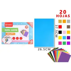 GENERICO - Block Papel Lustre Colores Surtidos 26x37cm