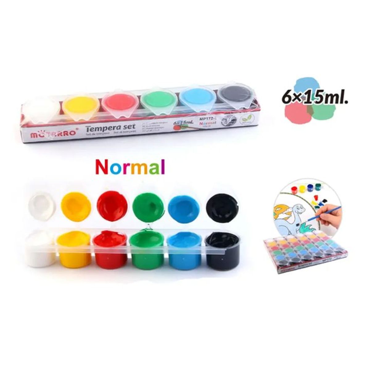 GENERICO - Tempera 6 colores 6x15ml