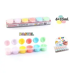 GENERICO - Tempera 6 colores Pastel 6x15ml