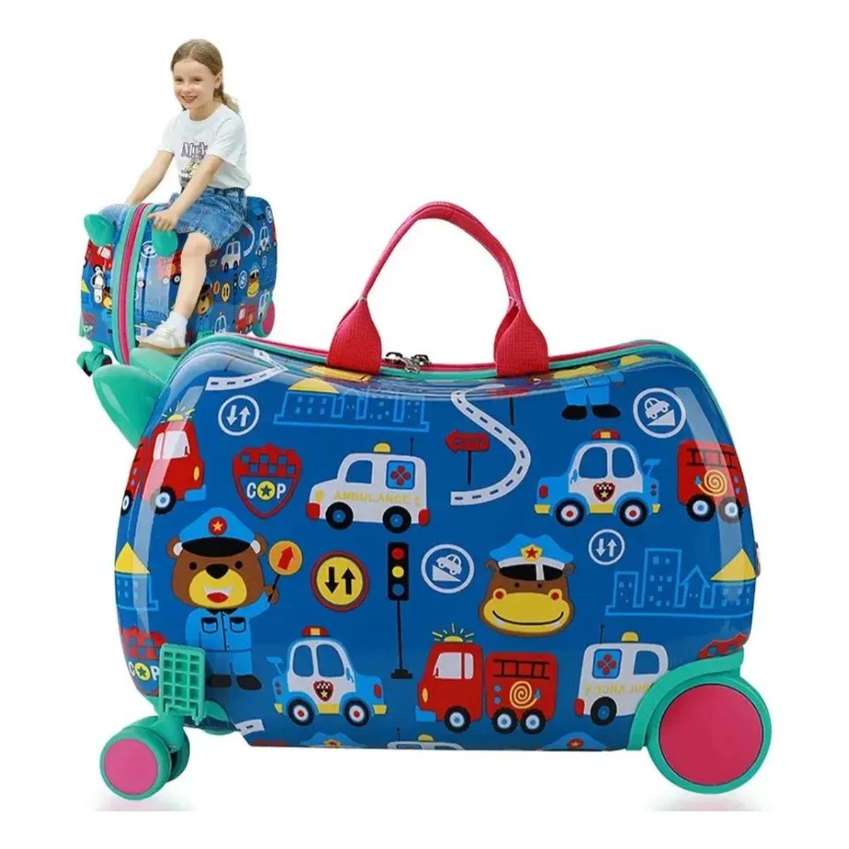 U BUY - Maleta De Cabina Infantil Montable  Osito Policía